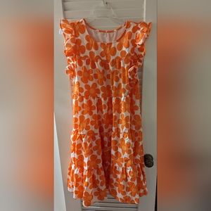 Orange floral Print dress